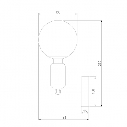 Бра Eurosvet Bubble 50251/1 черный жемчуг