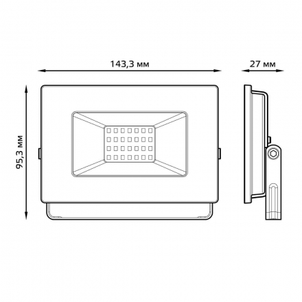 Прожектор светодиодный Gauss Elementary 30W 3000К 613527130