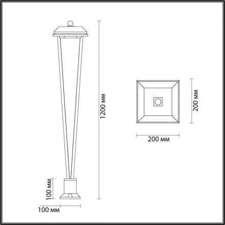 Уличный светодиодный светильник Odeon Light Nature Bearitz 6655/12GA