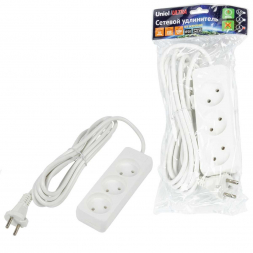 Удлинитель Uniel Ultra 3гн х 3м б/з S-CU3-3 White UL-00009982