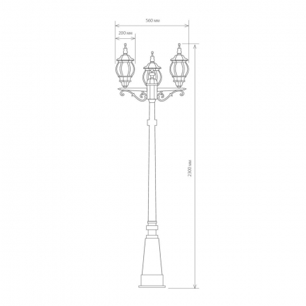 Садово-парковый светильник Elektrostandard Classic a025753