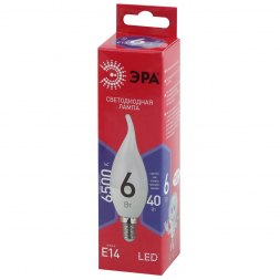 Лампа светодиодная ЭРА E14 6W 6500K матовая BXS-6W-865-E14 R Б0045344