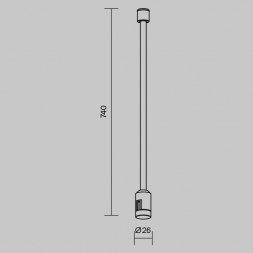 Крепление потолочное Maytoni Technical Accessories for tracks Flexity TRA200C-L740-11B