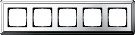 Рамка 5-постовая Gira ClassiX хром 0215641