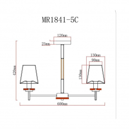 Потолочная люстра MyFar Daniel MR1841-5C