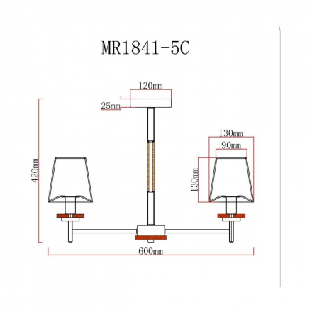 Потолочная люстра MyFar Daniel MR1841-5C