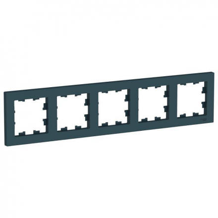 Рамка 5-постовая Schneider Electric AtlasDesign изумруд ATN000805