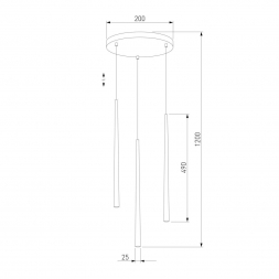 Подвесная люстра TK Lighting 6421 Piano Gold