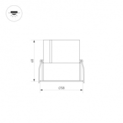 Встраиваемый светодиодный светильник Arlight S-Atlas-Built-R58-10W Warm3000 035454