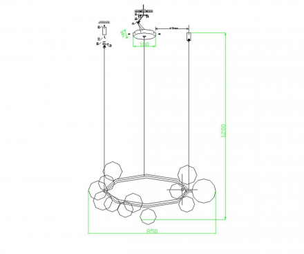 Подвесная люстра Kink Light Иона 09408-15,19