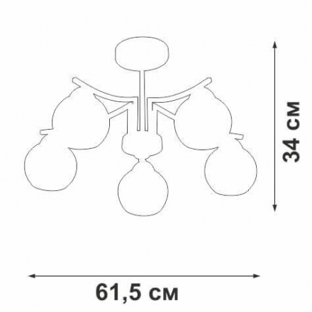 Потолочная люстра Vitaluce V4286-1/5PL