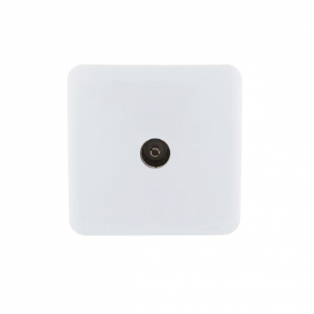 Розетка ТВ проходная Lezard Viola белая 751-0200-129