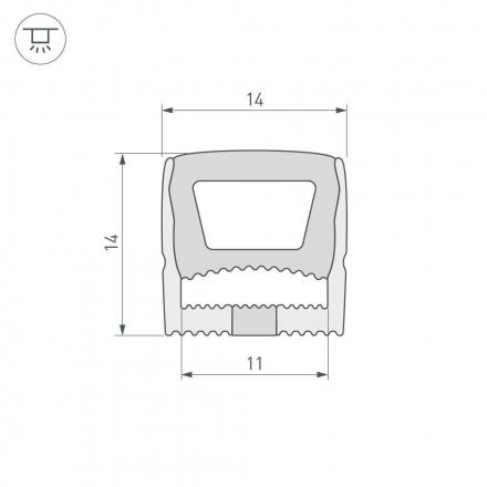 Профиль Arlight WPH-Flex-1414-Top-S11-5m White 040286