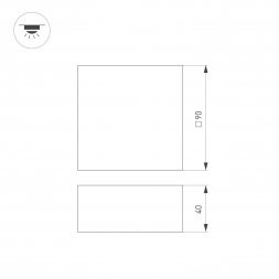 Встраиваемый светодиодный светильник Arlight DL-Grigliato-S90x90-12W Warm3000 038327