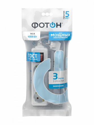 Удлинитель Фотон 3гн х 3м с/з 16-33ЕS 24752