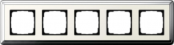 Рамка 5-постовая Gira ClassiX хром/кремовый 0215643
