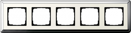 Рамка 5-постовая Gira ClassiX хром/кремовый 0215643