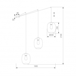 Подвесная люстра TK Lighting 5972 Elio