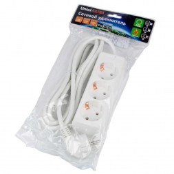 Удлинитель Uniel Ultra 3гн х 3м с/з S-GCU3-3 White UL-00010001