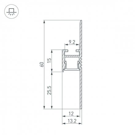 Профиль Arlight ARH-Plintus-Fantom-2000 Black 038550