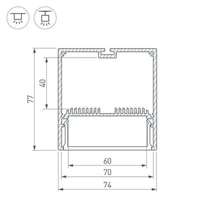 Профиль Arlight  SL-Line-7477-2000 Black 029939