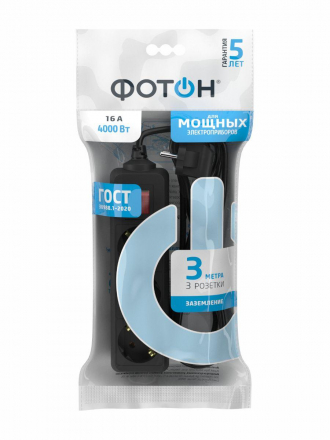 Удлинитель Фотон 3гн х 3м с/з 16-33ЕS 24755