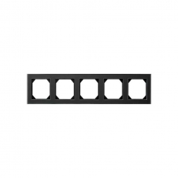 Рамка 5-постовая Liregus Epsilon стекло чёрное 28-240