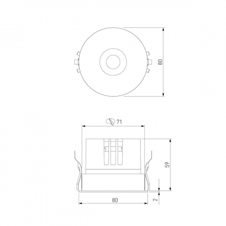 Встраиваемый светодиодный светильник Elektrostandard Bliss 25070/LED a069406