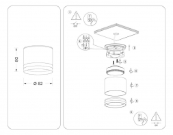 Потолочный светильник Ambrella light Techno Spot IP Protect TN6572