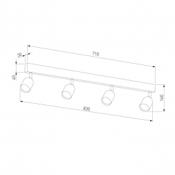 Спот TK Lighting 1021 Top Black Gold