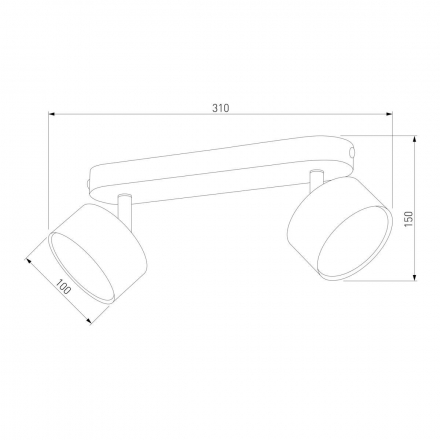 Спот TK Lighting 3403 Clark Black