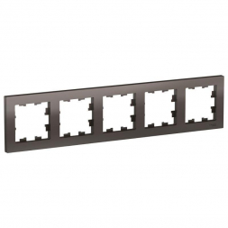 Рамка 5-постовая Schneider Electric AtlasDesign мокко ATN000605