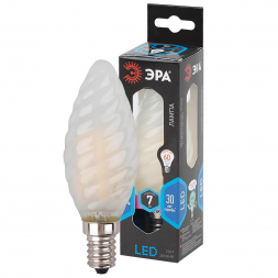 Лампа светодиодная филаментная ЭРА E14 7W 4000K матовая F-LED BTW-7W-840-E14 frost Б0027963