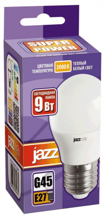 Лампа светодиодная Jazzway E27 9W 3000K матовая 2859631A