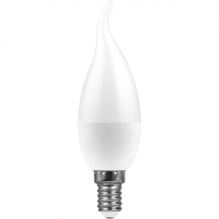 Лампа светодиодная Feron E14 7W 2700K Свеча Матовая LB-97 25475