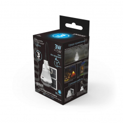 Лампа светодиодная Gauss с солнечной панелью 3W 4000K прозрачная 902102203