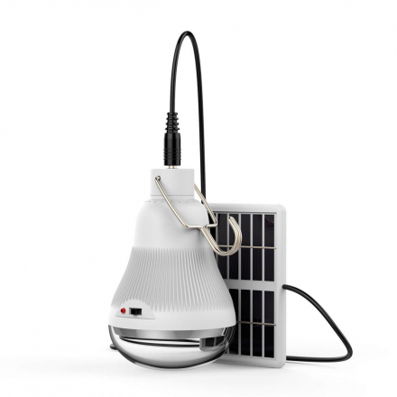 Лампа светодиодная Gauss с солнечной панелью 3W 4000K прозрачная 902102203