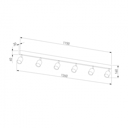 Спот TK Lighting 1022 Top Black Gold