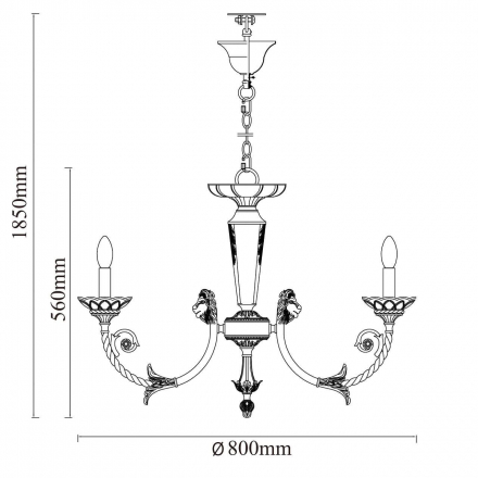 Подвесная люстра Chiaro Габриэль 491011908