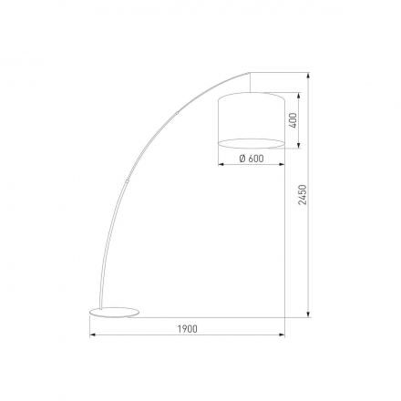 Торшер TK Lighting 5485 Moby Black