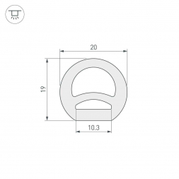 Профиль Arlight WPH-Flex-D20-Top-S10-50m White 040833