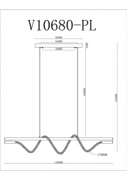 Подвесной светодиодный светильник Moderli True V10680-PL