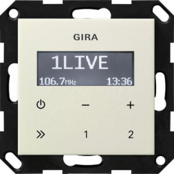 Радиоприемник RDS Gira System 55 кремовый глянцевый 228401