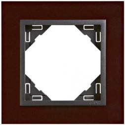 Рамка 1-постовая Efapel Logus 90 Animato темно-красный/серый 90910 TBS