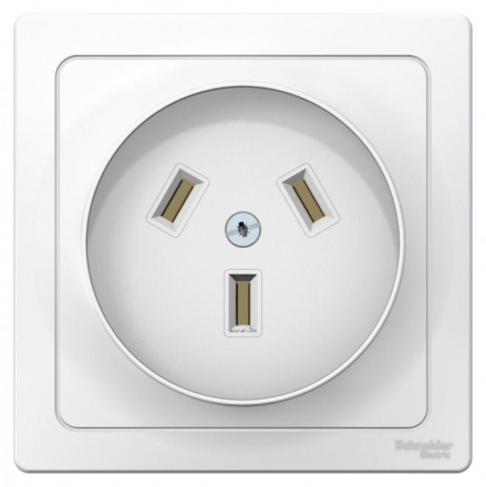 Розетка силовая 2К+З Schneider Electric Blanca 16A 250V белая BLNSR003231