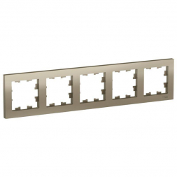 Рамка 5-постовая Schneider Electric AtlasDesign шампань ATN000505