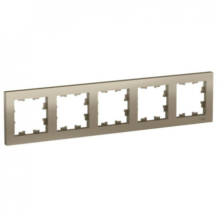 Рамка 5-постовая Schneider Electric AtlasDesign шампань ATN000505