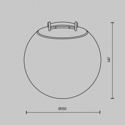 Подвесной светодиодный светильник Maytoni Technical Pendant system Parity Luna TR125B-10W4K-B