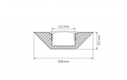 Профиль с рассеивателем Arlight ALU-CORNER-2000 ANOD+FROST 014900