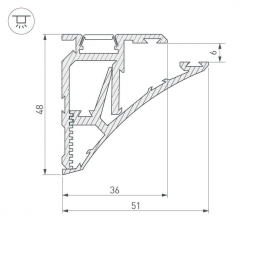Профиль Arlight SHELF-620-2000-SET ANOD 023788